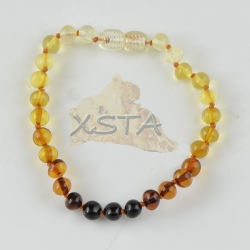 Amber bracelet rainbow with screw clasp